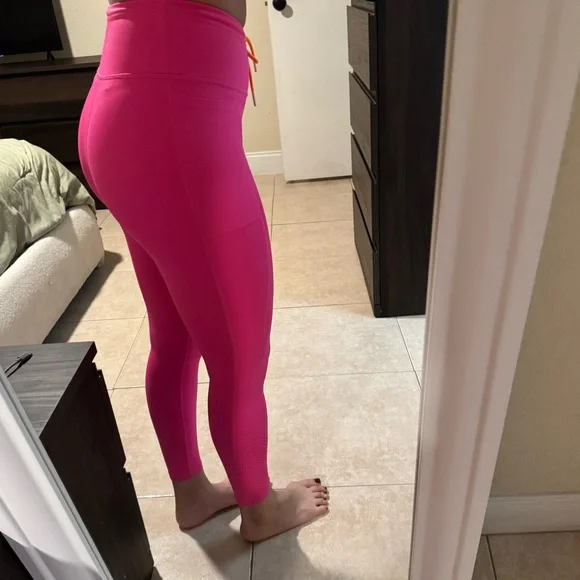 Lilybod Hot Pink Activewear Yoga Gym Athletic Leggings High Rise Size Small - Picture 4 of 11